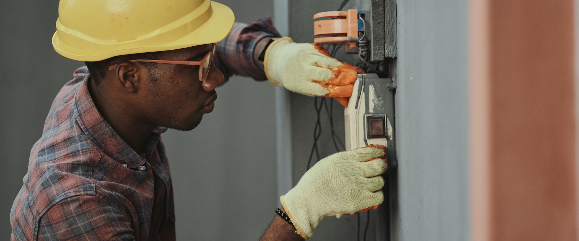 Technicians at work on site.
